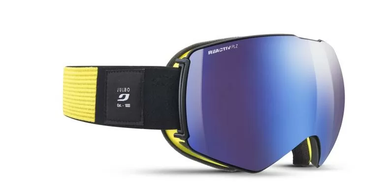 Julbo Ski Goggles Lightyear - black-yellow, reactiv 2-4 polarized, flash blue