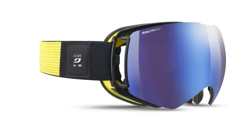 Julbo Ski Goggles Lightyear - black-yellow, reactiv 2-4 polarized, flash blue