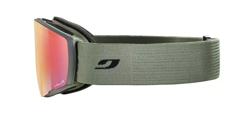 Julbo Ski Goggles Razor Edge - gray-green, reactiv 1-3 high contrast, flash red