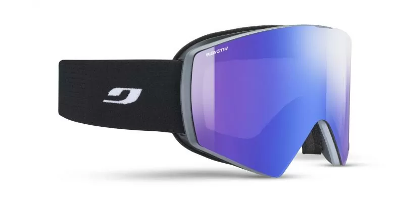 Julbo Ski Goggles Razor Edge - black, reactiv 1-3 high contrast, flash blue
