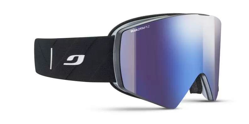 Julbo Skibrille Razor Edge - schwarz-grau, reactiv 2-4 polarized, flash blau