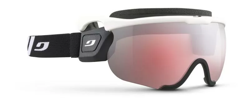 Julbo Ski Goggles Sniper Evo M - white, clair / rot / grau, interchangeable 