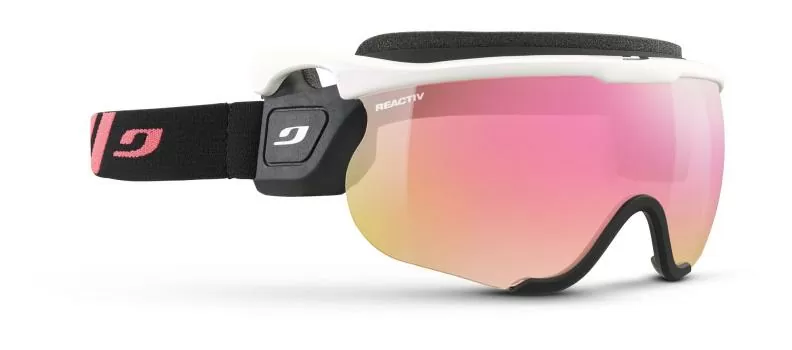 Julbo Ski Goggles Sniper Evo M - white, reactiv 1-3 high contrast, flash pink