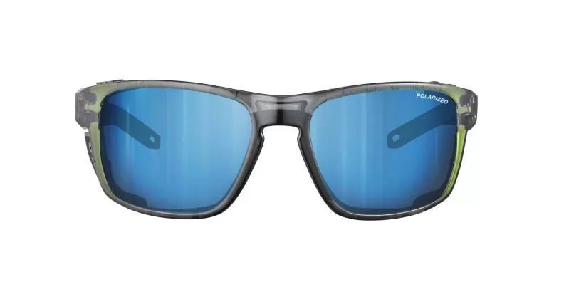 Julbo Sportbrille Shield M Ocean Master - schwarz durchscheinend glänzend / gelb, braun