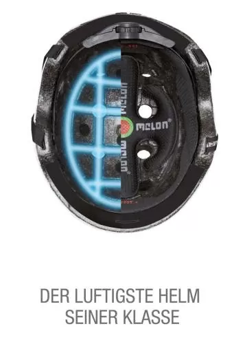 Melon Helm Melon Helm Straight - schwarz-weiss