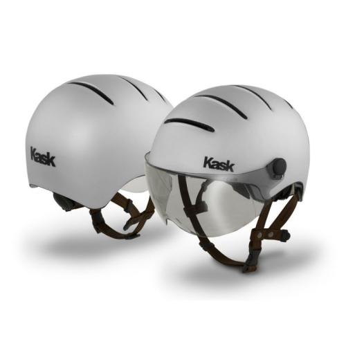 Kask Urban Lifestyle Velo Helmet for City/E-Bike with Smoked Glass Visor - Mat Argento