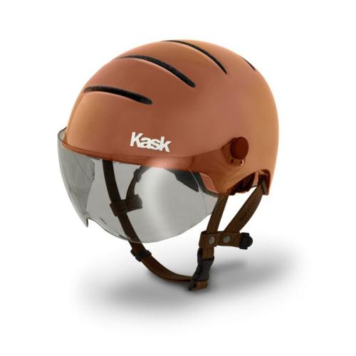 Kask Urban Lifestyle Velo Helmet for City/E-Bike with Smoked Glass Visor - Metal Brown
