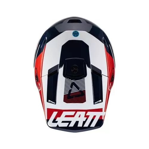 Leatt 3.5 Jr. V22 Graphic Motocrosshelm - blau-weiss-rot