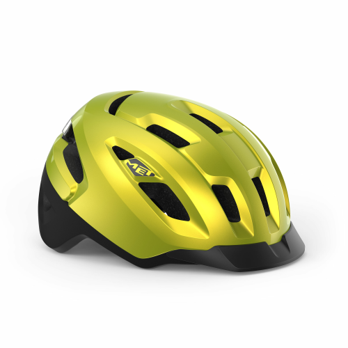 Preview: Met Velohelm Urbex MIPS - Lime Yellow Metallic, Glossy
