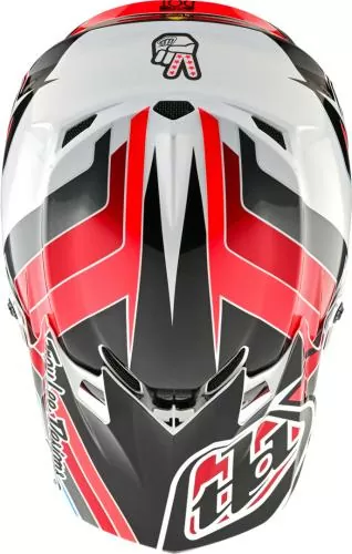 Troy Lee Designs SE4 Polyacrylite Helmet - Block - grau-rot