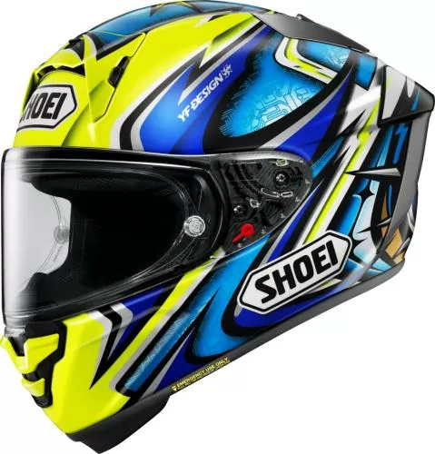 SHOEI Full Face Helmet X-Spirit Pro Daijiro TC-3, light - blue-yellow-white