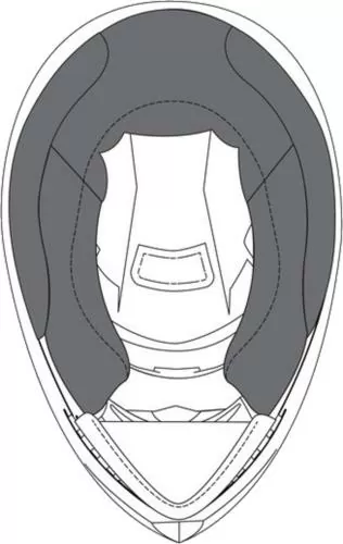 AGV Wangenpolster 10 mm - grau-schwarz k7