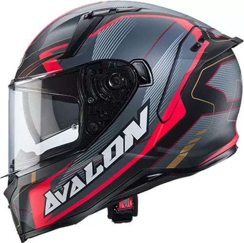 Caberg Full Face Helmet Avalon X - Optic matt black-grey-red