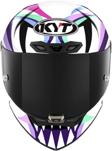 Preview: KYT KX-1 Race Gp Bastianini Replica 2024 Full Face Helmet - white-violet-turquoise