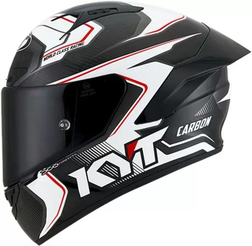 KYT Full-Face Helmet NZ-Race Carbon Competition - carbon-white-red