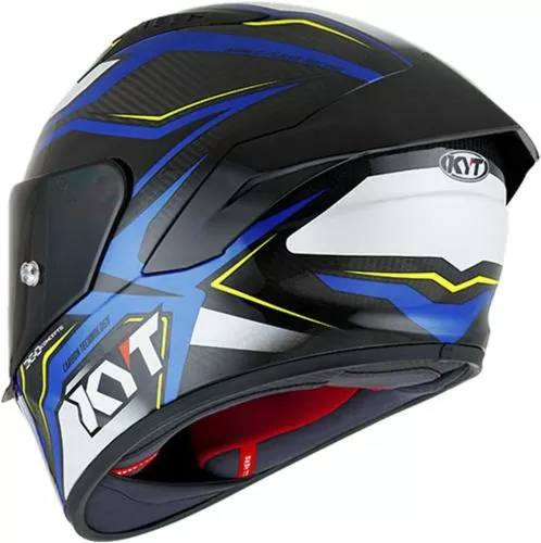 KYT Full-Face Helmet NZ-Race Carbon Stride - carbon-blue-yellow
