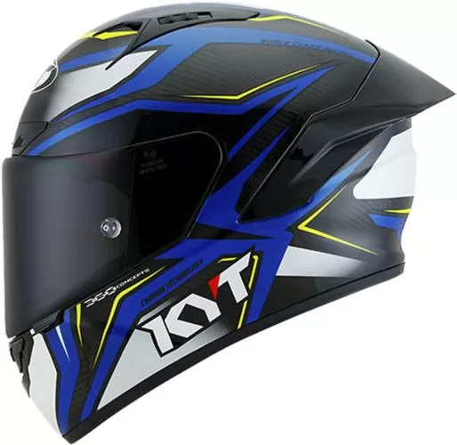 KYT Full-Face Helmet NZ-Race Carbon Stride - carbon-blue-yellow