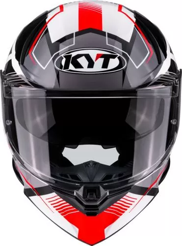 KYT Integralhelm R2R Parsec - weiss-rot-grau