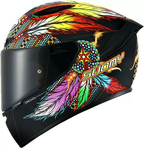 Suomy Integralhelm Track-1 Chieftain - schwarz matt-gelb-blau