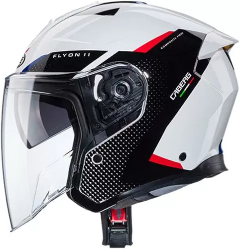 Caberg Open Face Helmet Flyon II Boss - white-red-blue