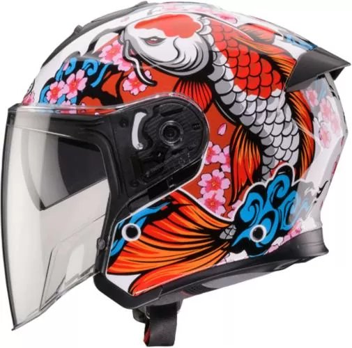 Caberg Jet Helmet Flyon II Koi - white-red-blue