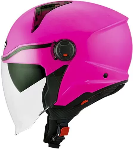 KYT D-City Jet Helmet - fluo pink