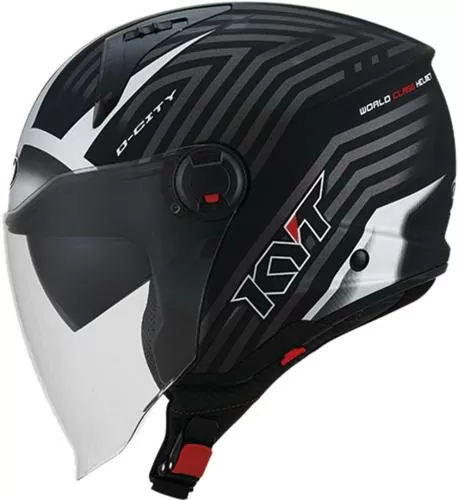 KYT D-City Lucent Jet Helmet - black-silver matt