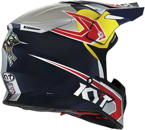 KYT Offroadhelm Skyhawk Taddy Replica - blau-grau-gelb