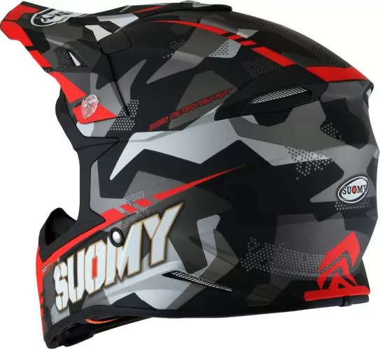 Suomy Off-road helmet X-Wing Camouflager - matt black-red