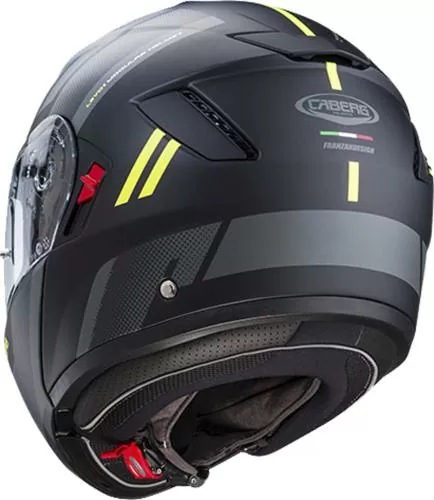 Caberg Flip-up helmet Levo X Manta - black-dark grey-yellow fluo