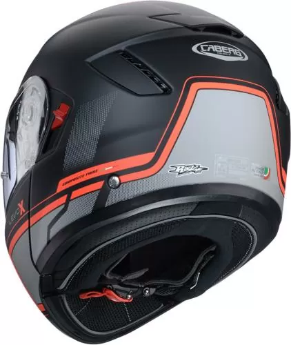 Caberg Flip-up helmet Levo X Elite - matt black-grey-red fluo