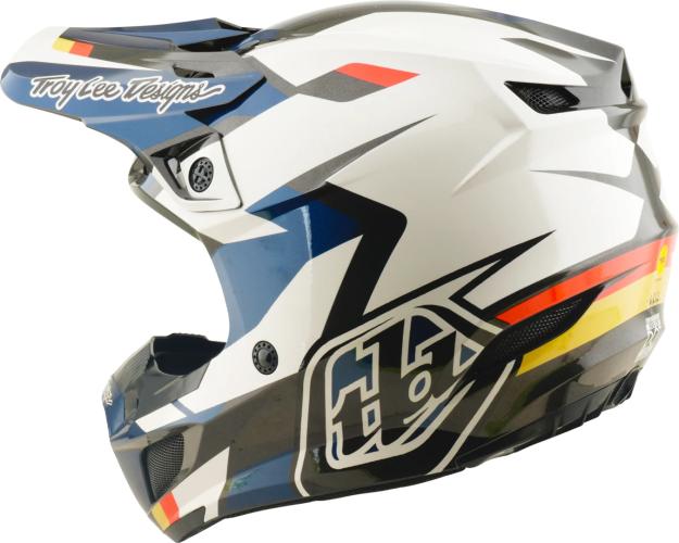 Preview: Troy Lee Designs SE5 Polycarbonate Helmet - Roamer white-blue-black