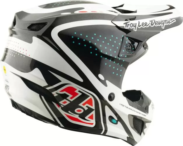 Troy Lee Designs SE5 Polycarbonate Helmet - The Line white-black-red