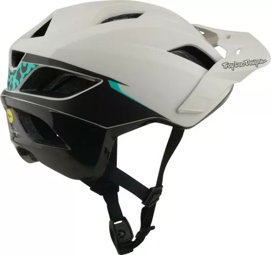 Troy Lee Designs Flowline Se Helmet W/Mips - Stacks beige-turquoise