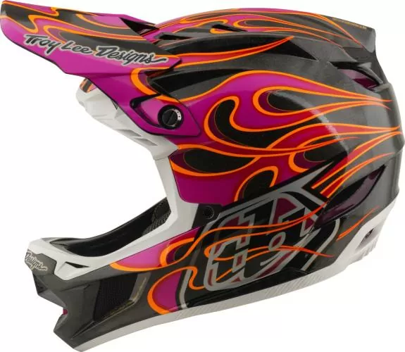 Troy Lee Designs D4 Carbon Helmet W/Mips - Torched gray-pink