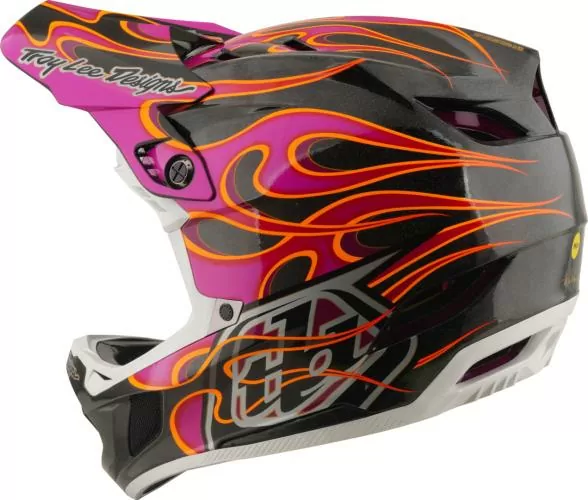 Troy Lee Designs D4 Carbon Helmet W/Mips - Torched gray-pink