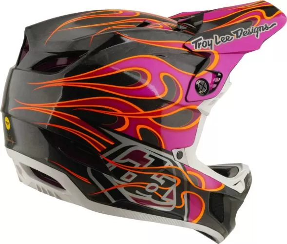Troy Lee Designs D4 Carbon Helmet W/Mips - Torched gray-pink