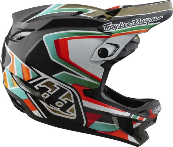 Preview: Troy Lee Designs D4 Carbon Helmet W/MIPS - Frames black-gold