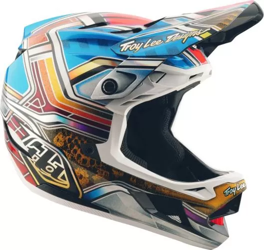 Troy Lee Designs D4 Carbon Helmet W/MIPS - Lowrider blau