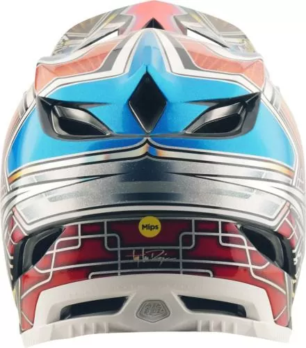 Troy Lee Designs D4 Carbon Helmet W/MIPS - Lowrider blau