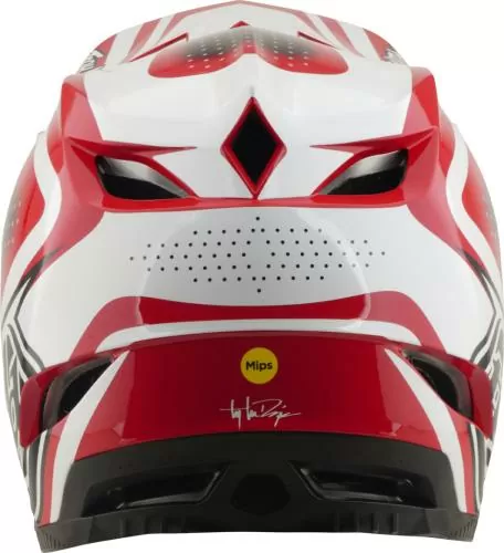 Troy Lee Designs D4 Polyacrylite Helmet W/Mips - The Line dark gray-white