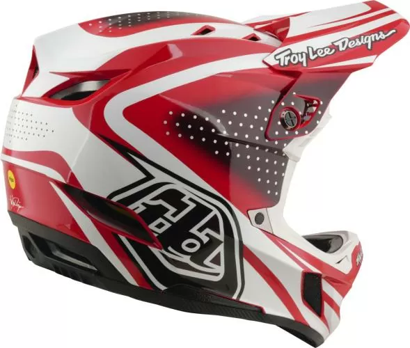 Troy Lee Designs D4 Polyacrylite Helmet W/Mips - The Line dark gray-white