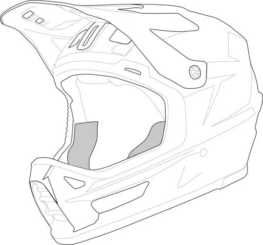iXS Trigger MX 1.0 FF Wangenpolster - schwarz