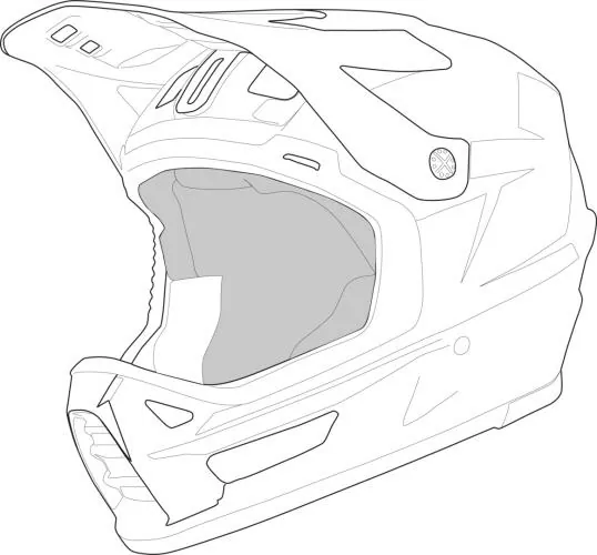 iXS Trigger MX 1.0 Mips Helmfutter - schwarz