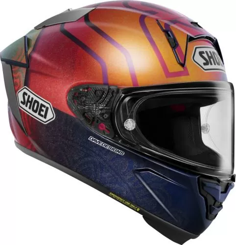 SHOEI Integralhelm X-Spirit Pro Marquez Holi TC-1 - rot-blau