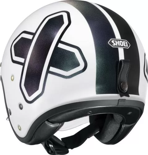 SHOEI Open Face Helmet J-O 2 Cross Logo 2 TC-6 - white-black