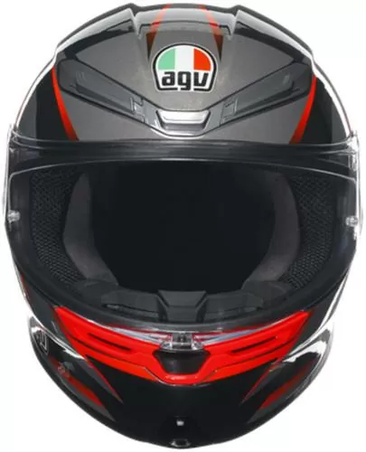AGV Full-Face Helmet K6 S Multi Slashcut - black-grey-red