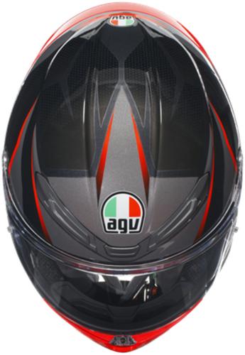 Preview: AGV Integralhelm K6 S Multi Slashcut - schwarz-grau-rot