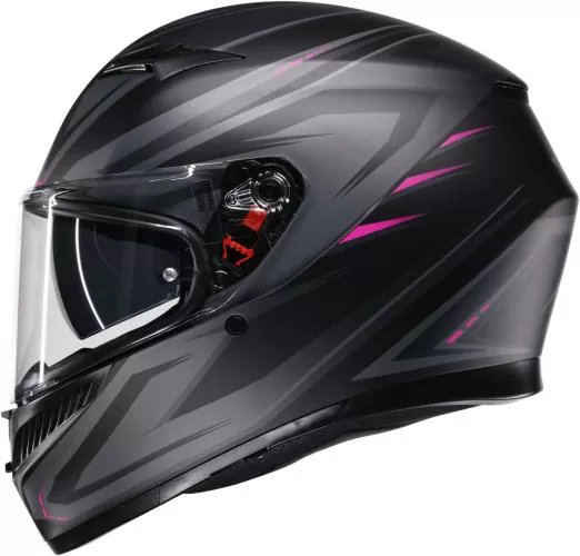 AGV Full Face Helmet K3 Syth - mat black grey pink