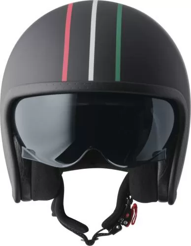 gms Ride in Italy open face helmet - black-red-white-green italy